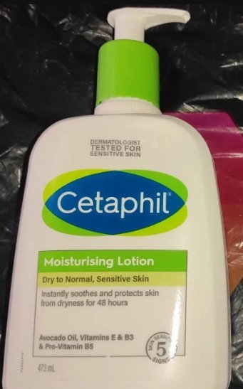 cetaphil moisturising lotion 
Dry to normal, sensitive skin