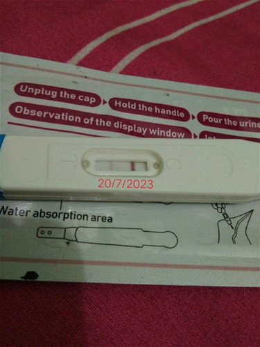 Lewat period sebulan dh.. Test upt naik samar. +ve ke? Sbelum ni test -ve.