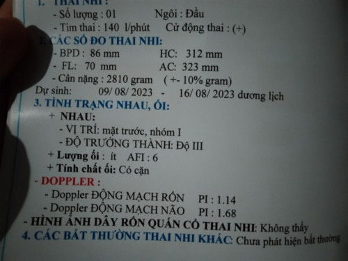 Nhập viện vì ít ối