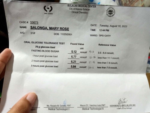 75g OGTT Results. Normal po ba or mataas po?