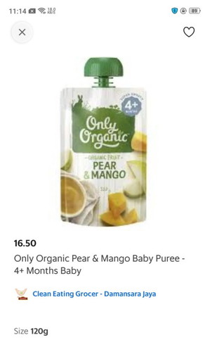 Baby food 4 month