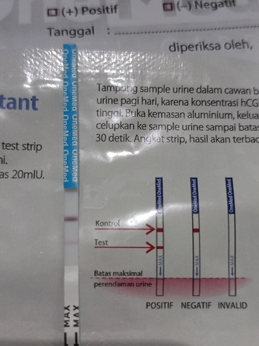:) telat haid 2 hari saya coba TP sekali
