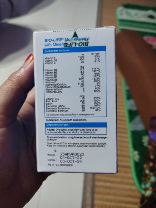 Ingin tahu berkaitan multivitamin with mineral jenama bio-life , skrg on insulin sbb gdm