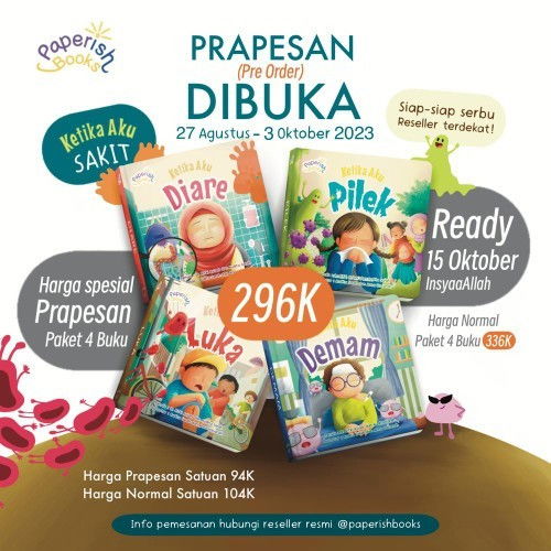Open pre order Buku Serial Ketika Aku Sakit : demam, pilek, luka, diare