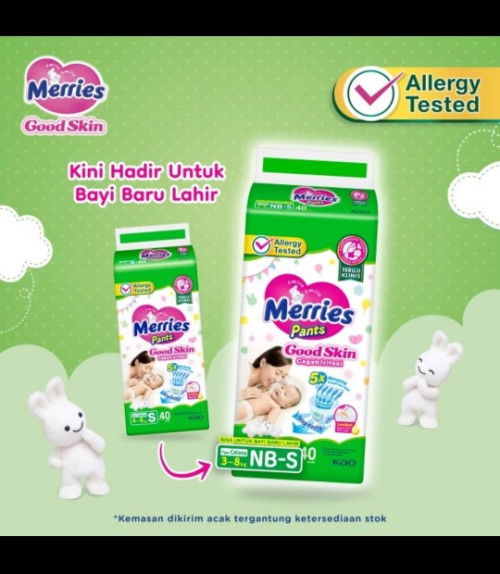 Jual popok merries size NB-S isi 40psc