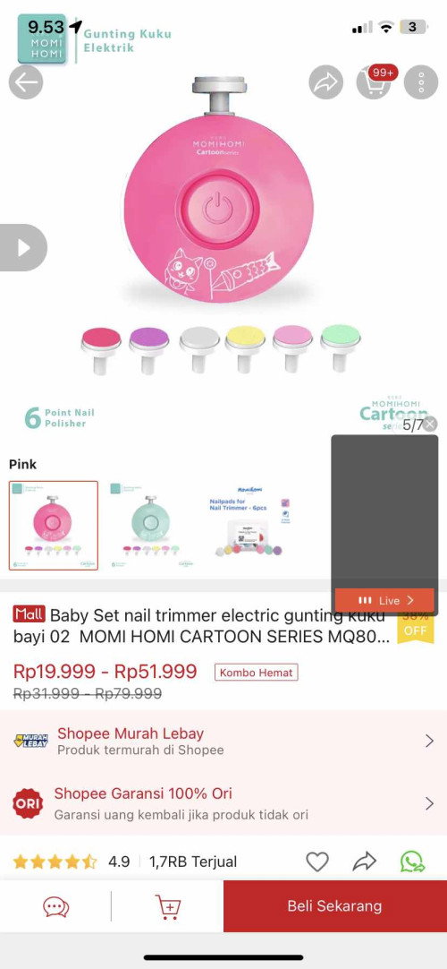 Alat potong kuku mesin