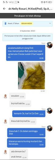 PUP BAYI 5 BULAN WARNA IJO CAIR