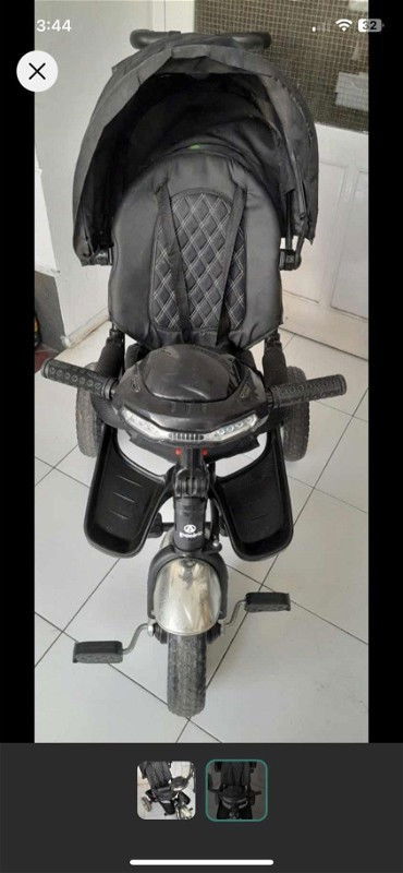 Jual Sepeda Roda Tiga bisa Stroller Pacific Hitam