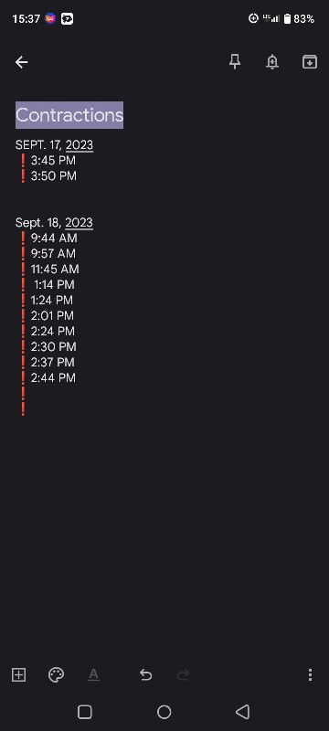 Dark brown discharge at 39 weeks 6 days