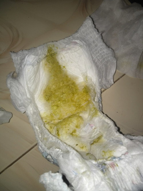 Bayi umur 4 25 hari Pup warna hijau
