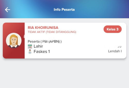 Kis tidak aktif(tidak ditanggung)