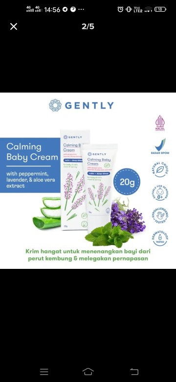 Calming baby cream