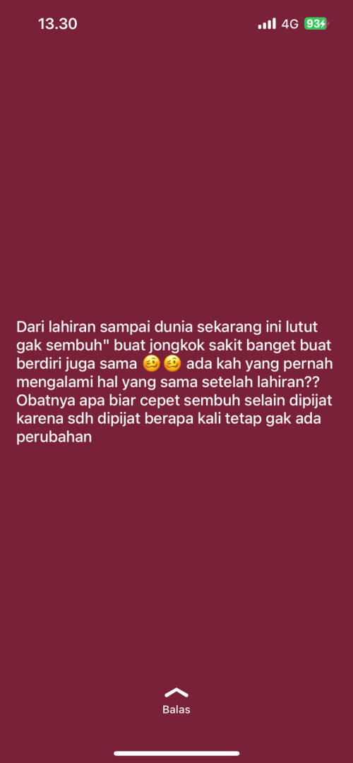 sakit lutut pasca melahirkan