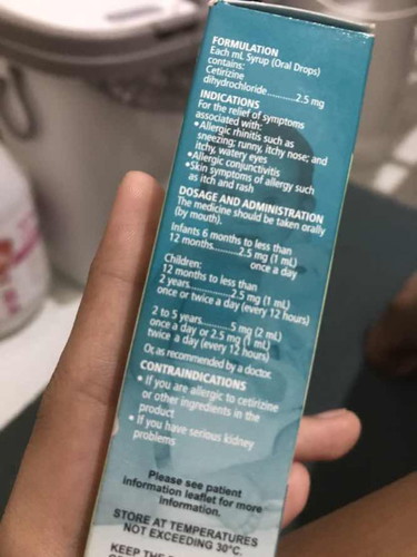 cetirizine dihydrochloride oral drops 2.5 mg