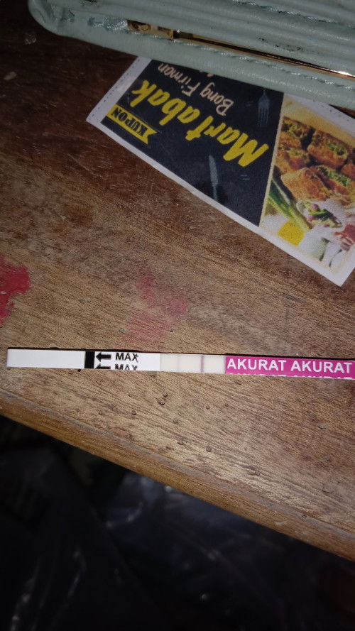 Hay bunda bunda saya mau tanya saya telat ,saya udah test hasilnya samar apakah itu positif hamil ?