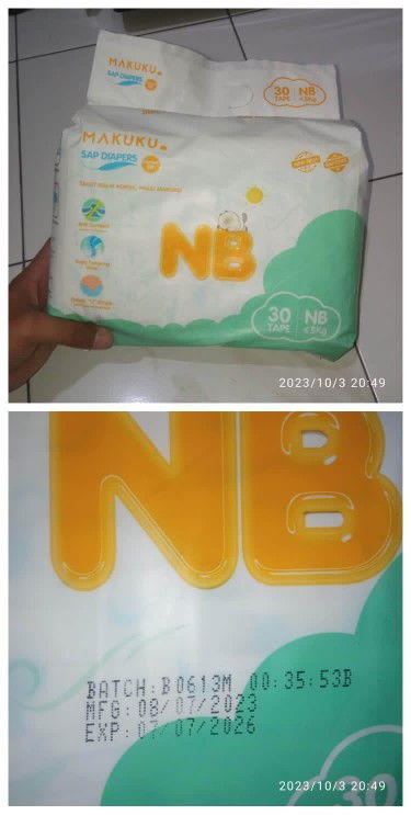 Popok Makuku NB isi 30