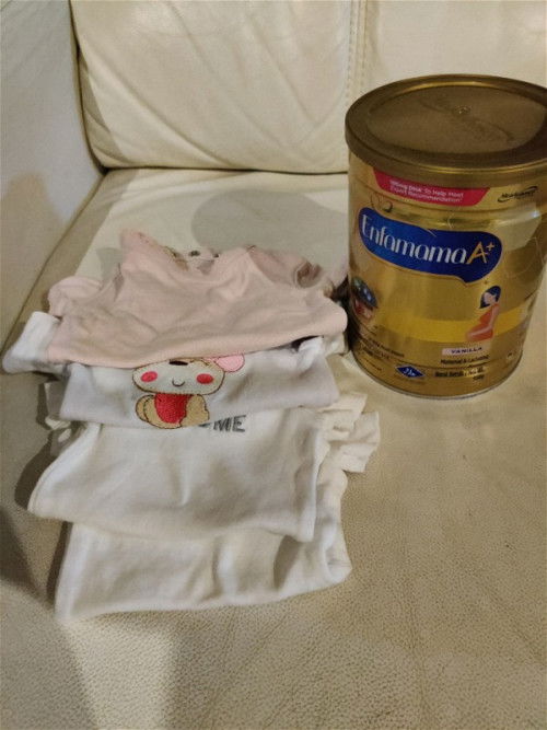 Nak kasi free-Susu and baju premature size