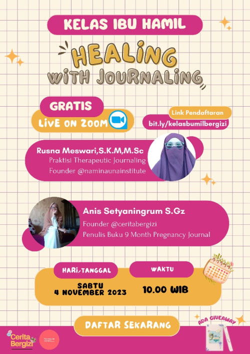 KELAS GRATISS BUAT CALON AYAH : HEALING WITH JOURNALING
