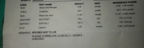 Laboratory result