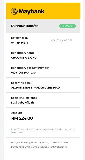 Kena scam katil bayi