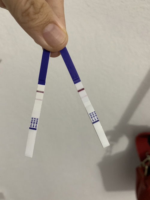 3 ngày thử 8 ve . Đều Len vach đậm mờ thế có thai k các mom