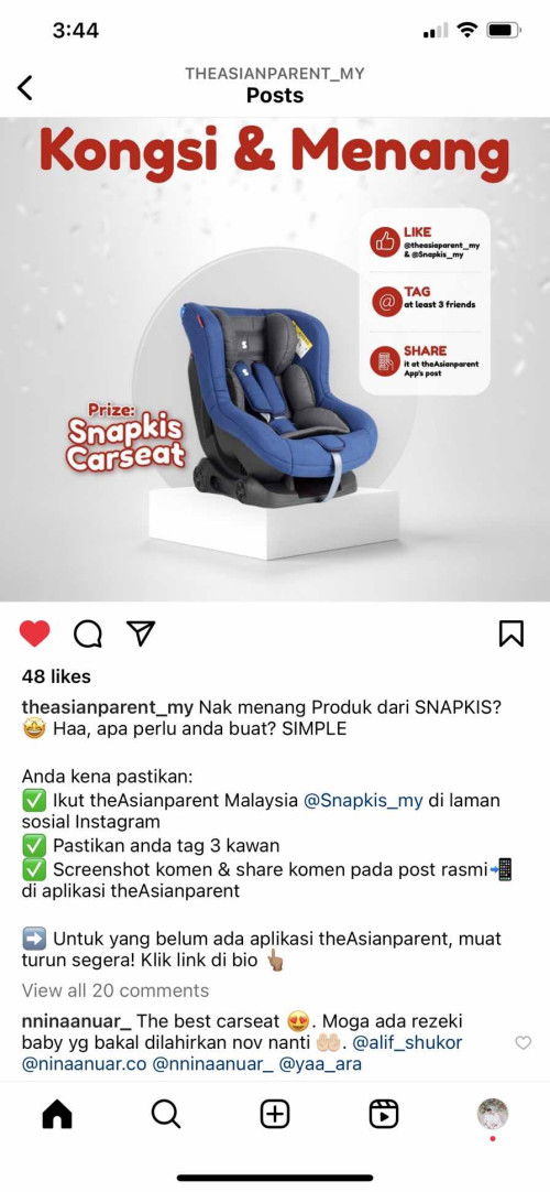 Snapkis carseat . The best carseat untuk baby