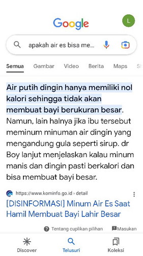 Oh mertuaku kok over bgt sih.minum air putih dingin ktnya GK boleh ktanya BS buat bayi gede.emg iy t