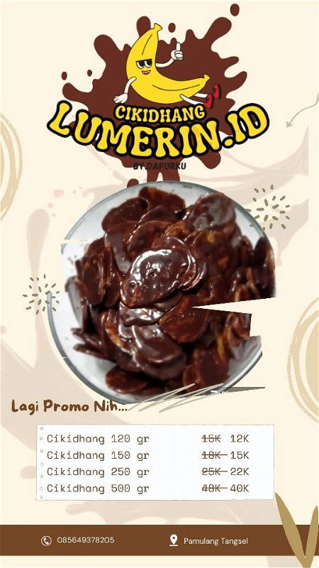 CIKIDHANG kripik pisang lumer