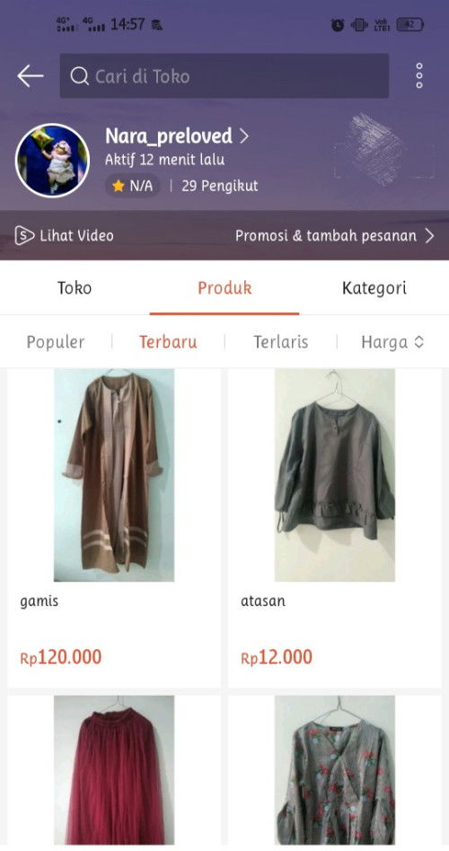 Menjual barang preloved