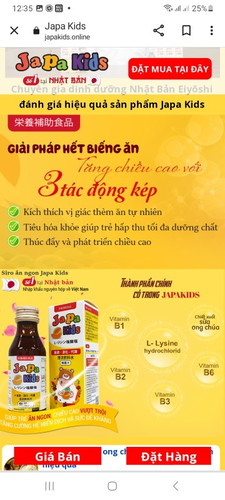 Có mẹ nào cho con dùng Japan kisd này chưa ạ? Cho e xin ít kinh nghiệm con biếng ăn, chậm tăng cân