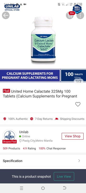 Calcium and ascorbic