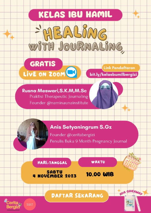 kelas ibu hamil bahagia dengan praktik Journaling
