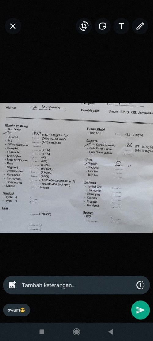 Hb sama protein ada yang sama ga kehamilan 37 minggu?