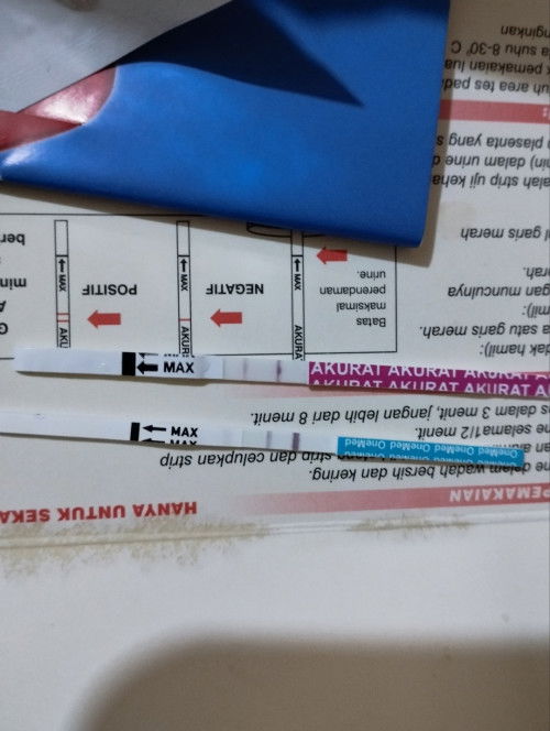 Telat 12hari masih samar