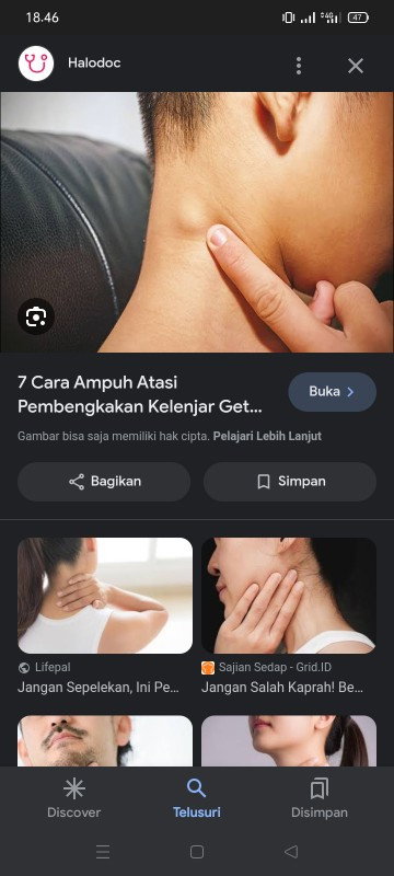 Muncul benjolan seperti digambar
