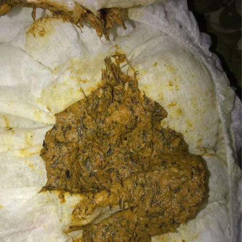 pup anak berserat hitam seperti cacing