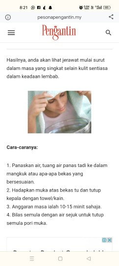 boleh ibu pregnant tuam muka?