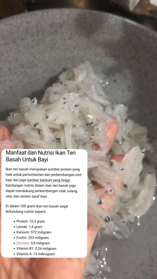 Teri Nasi Basah untuk MPASI