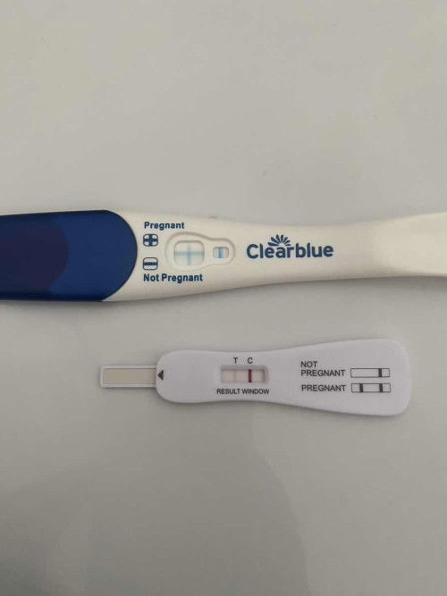 7 weeks line masih samar