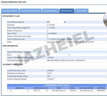SSS QUALIFIED MATERNITY