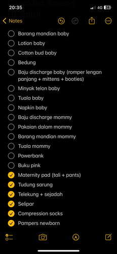 Tengah prepare barang hospital 😍