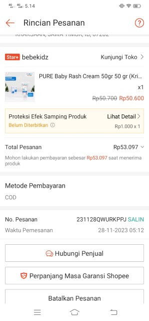 Produk pure krem baby