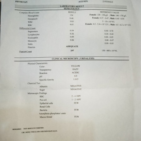 Normal lang po ba ang blood test at urine test?