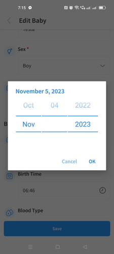 Pano po maedit yung date of birth dito sa app?