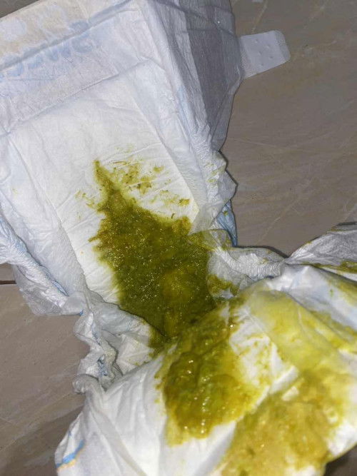 pup bayi warna hijau