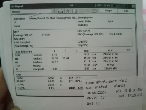 หมอให้เป้นใบแบบนี้มาน้ำหนักน้องดูตรงไหนคะ