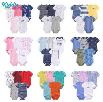 Kiddiezoom Short Sleeve Rompers / 5 pcs