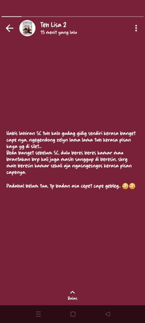 Setelah melahirkan SC badan cepet capek