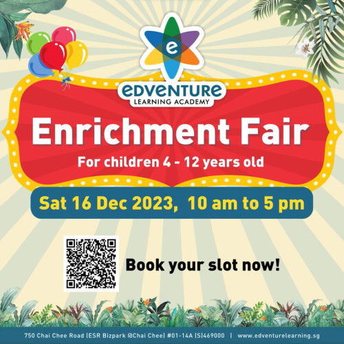 Discover a world of learning possibilities at Edventure's Enrichment Fair!🚀✨