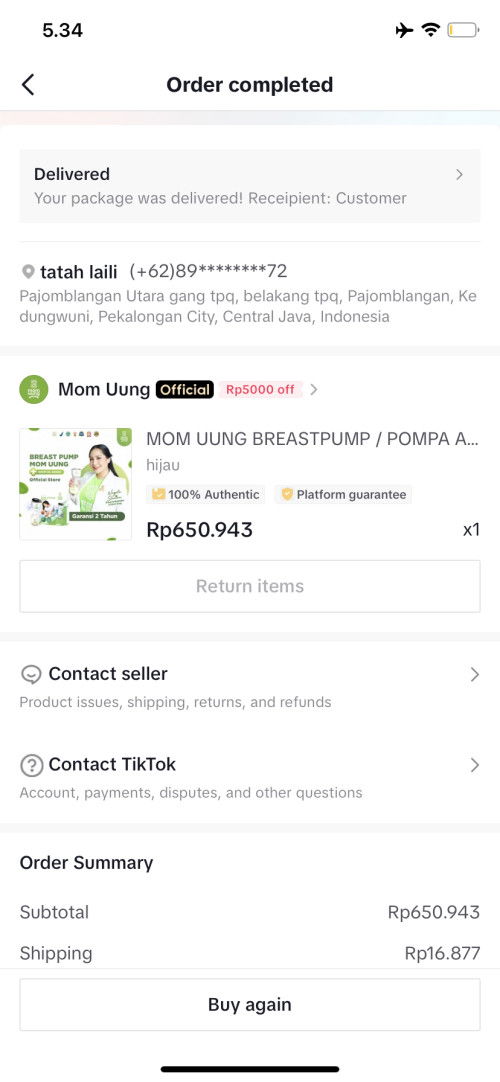 pompa asi elektrik mom uung